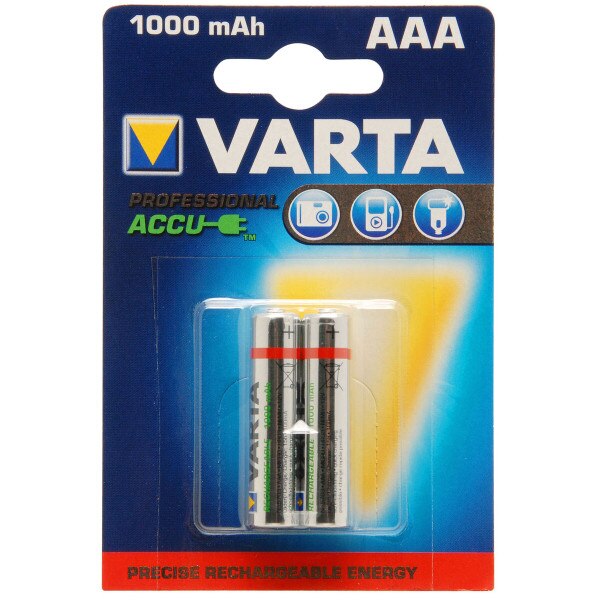 Varta AAA NiMH Rechargeable Battery 2Pack 1000mAh
